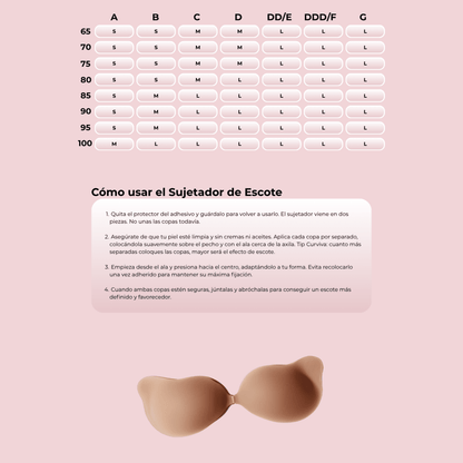 Sujetador de Escote con Adhesivo - Curviva